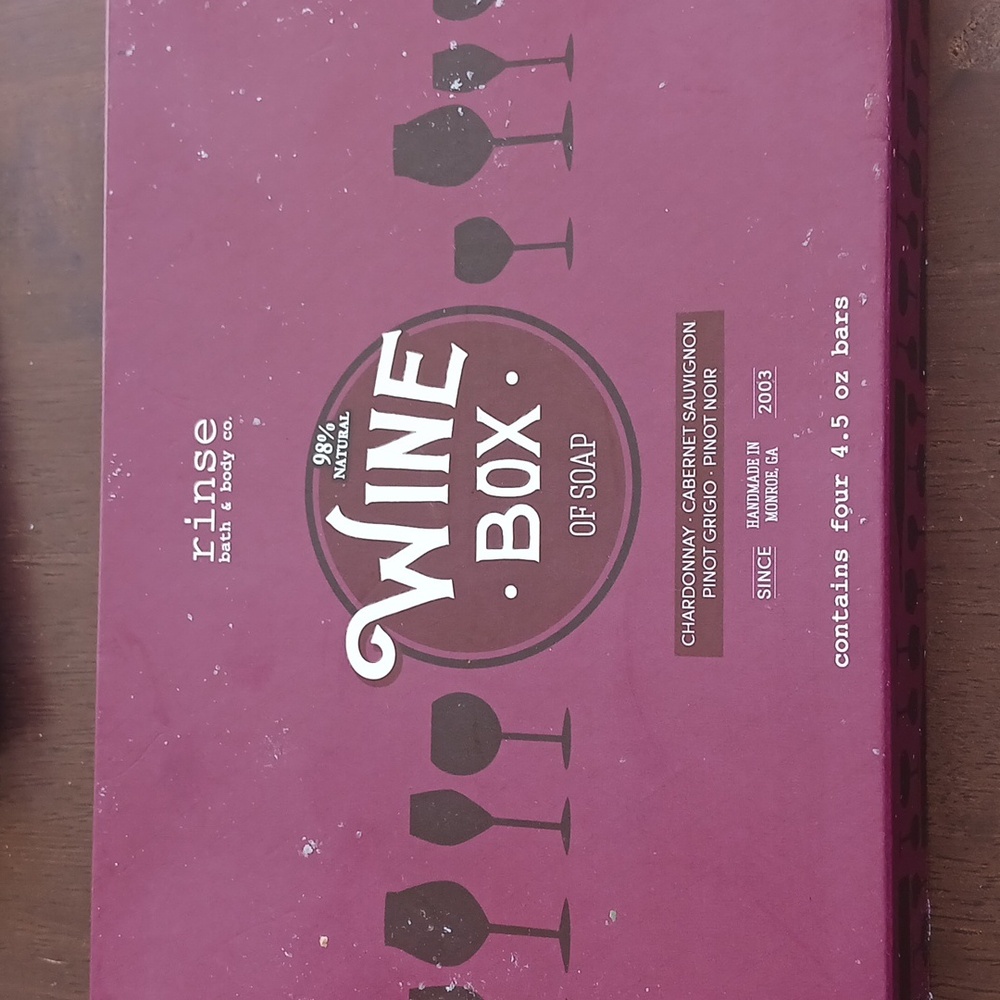 Rinse bath and bodyworks. The Wine box of soap. See photos of scents